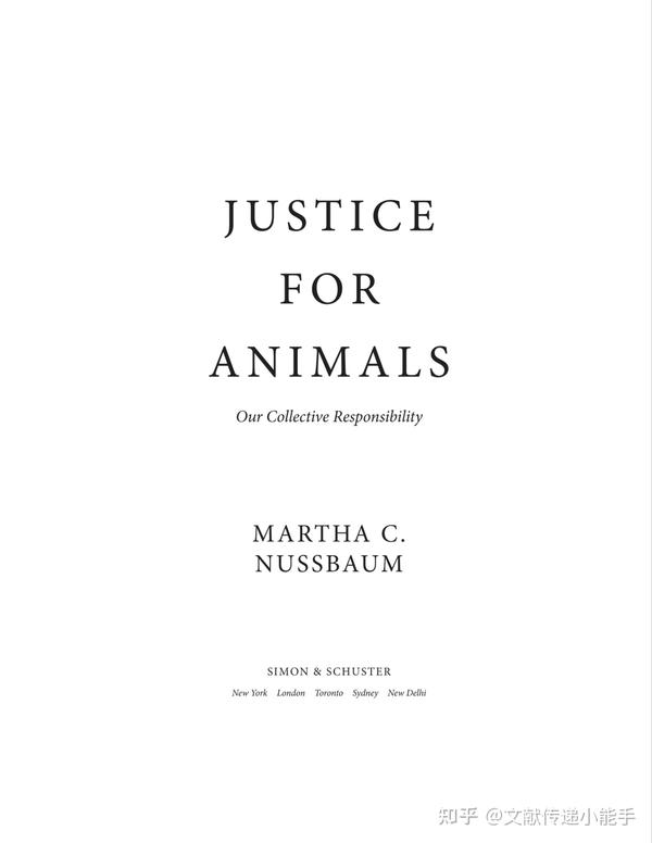 Justice For Animals Our Collective Responsibility By Martha C. Nussbaum ...