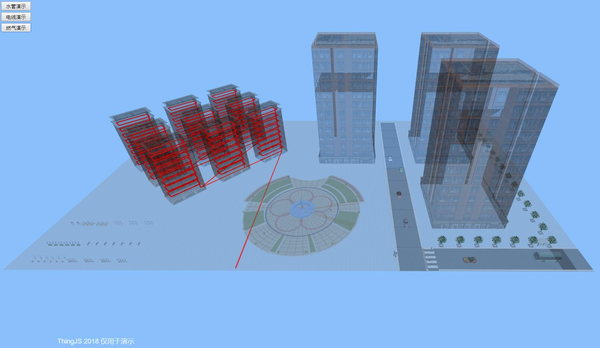 地下管线监控系统中互联网WebGL三维可视化构建技术 ThingJS