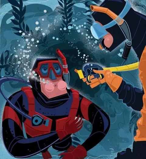 气瓶是潜水员的水下"生命源" 我们在潜水时,只有气瓶能提供呼吸的气体