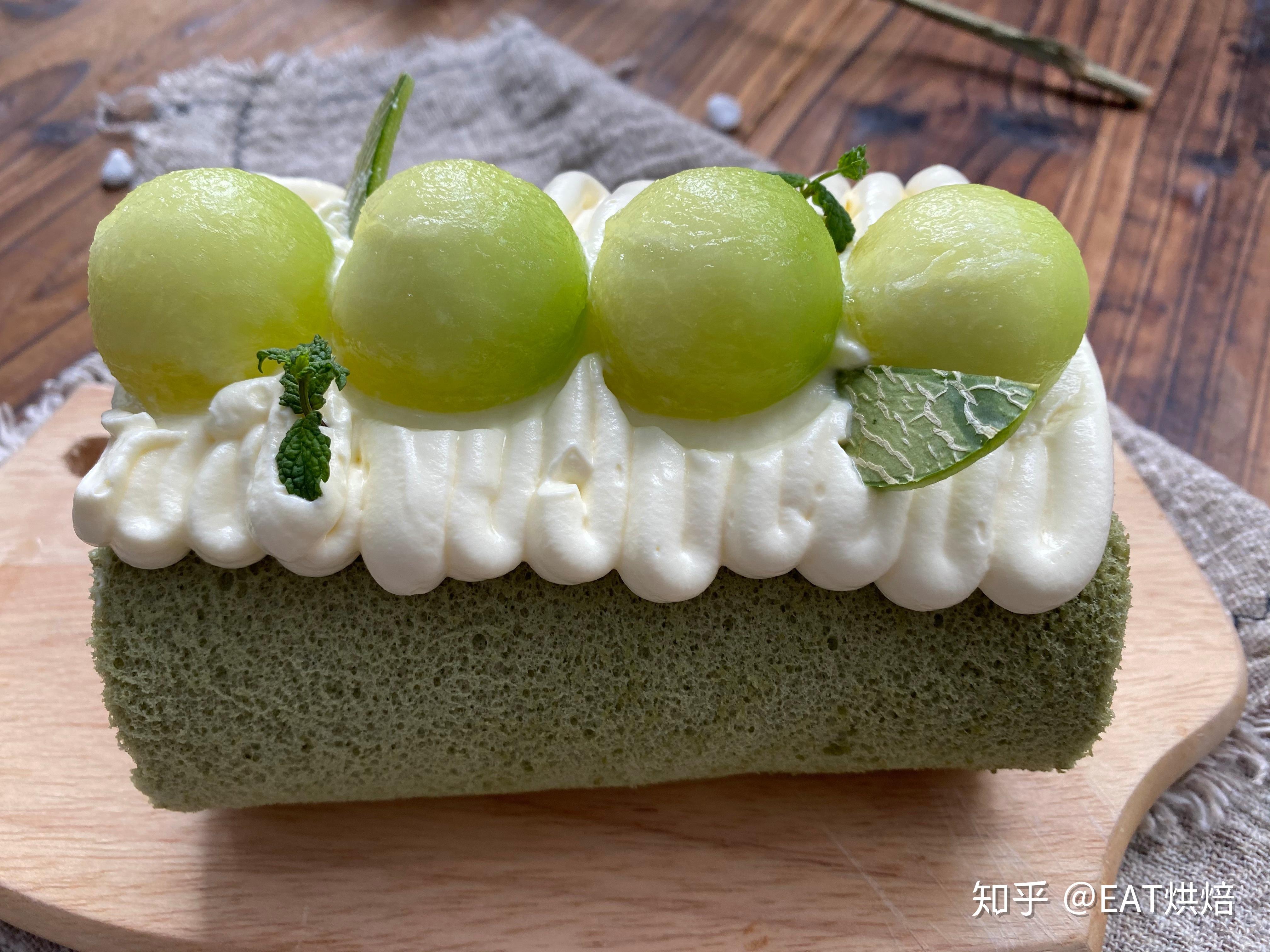 私房爆单人气甜品玫珑蜜瓜蛋糕卷