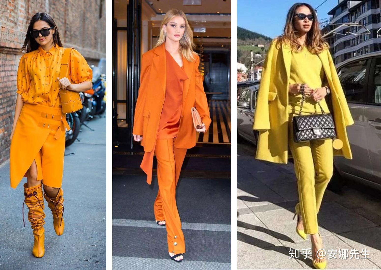 在色彩搭配上,这么亮瞎眼的颜色建议以单品或是一定比例出现为佳,如果