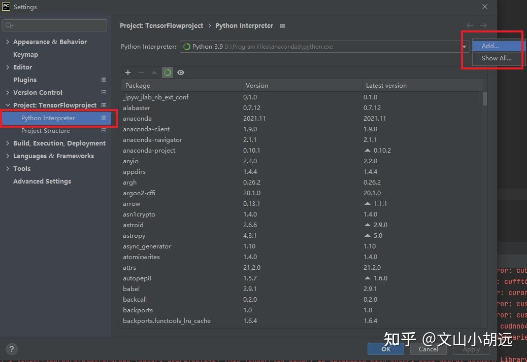 2022 1 11 anaconda3 2021 11 python 3 9 7 tensorflow 2 6 0 pycharm 2021 