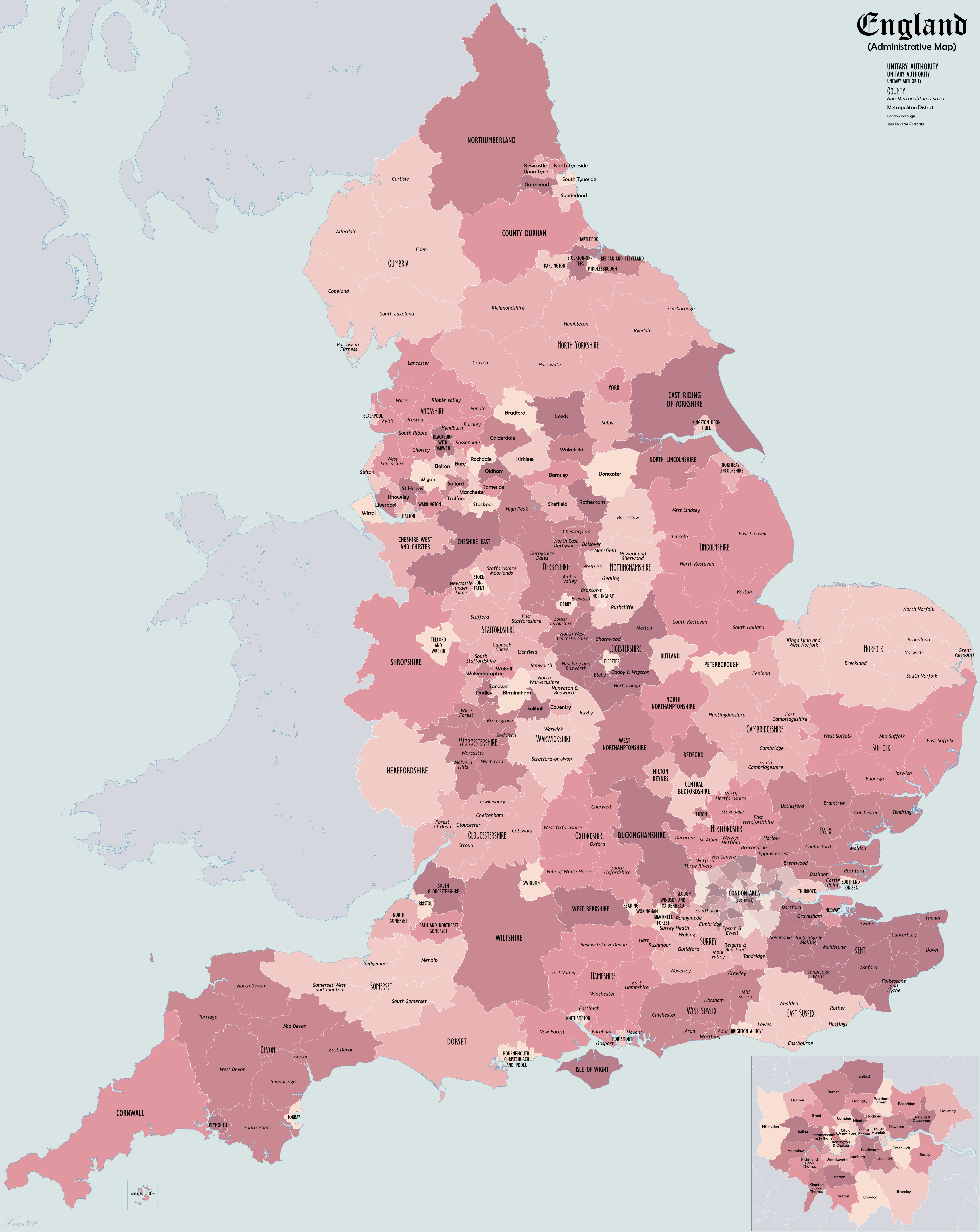 英格兰三百鄕鎭市 