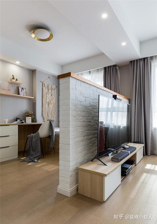 半墙隔断设计,让家的空间看起来大了好几倍 - 知乎