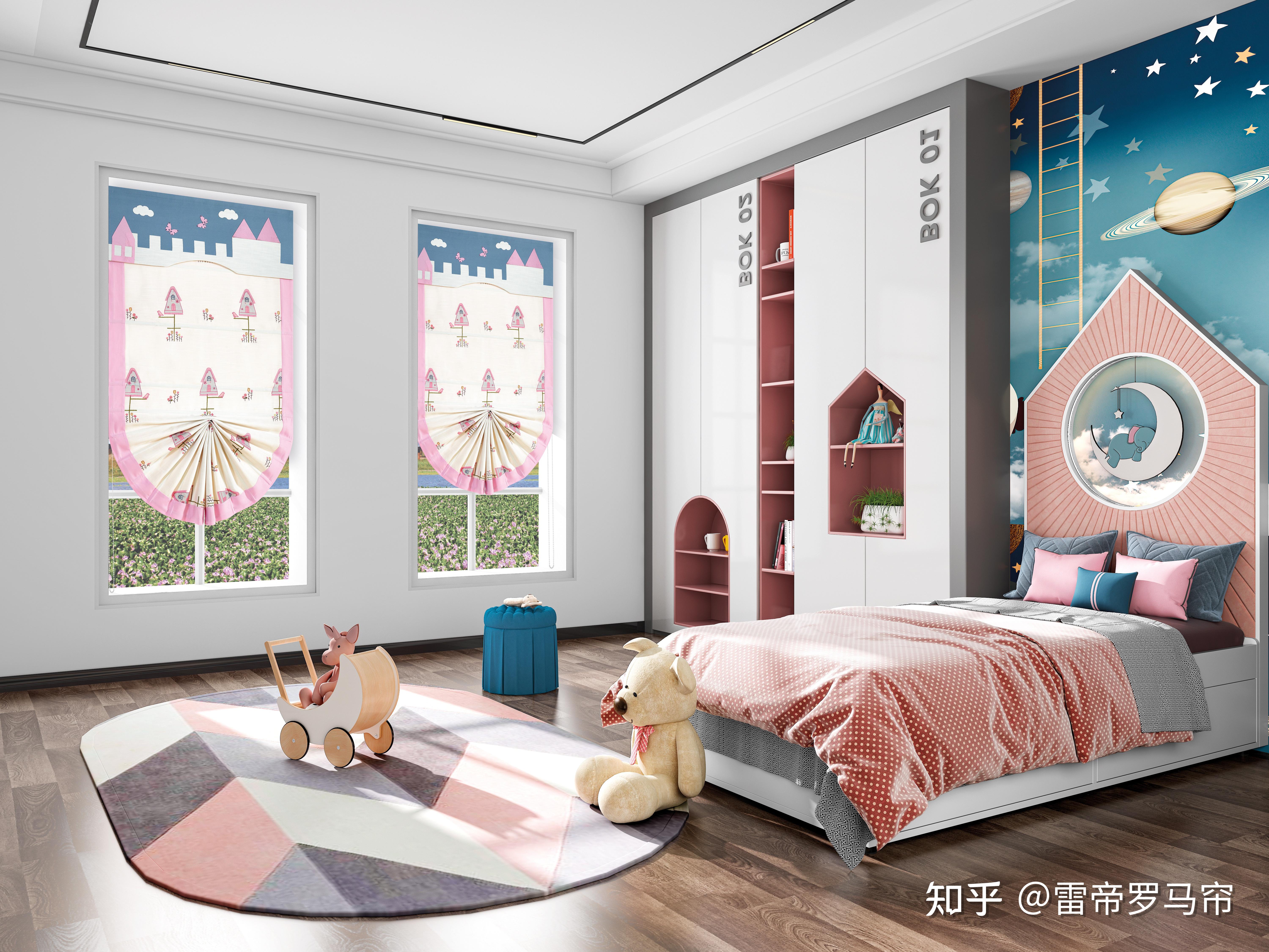 儿童房甜美粉红满满的公主范