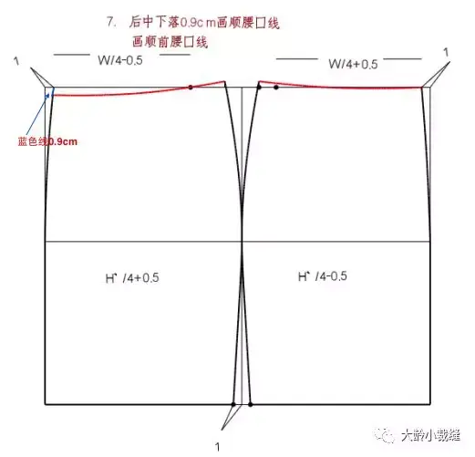 服装打版之四低腰牛仔短裙