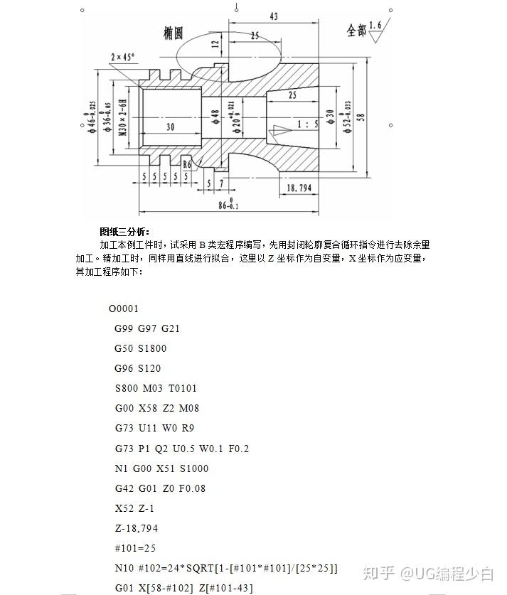 数控车椭圆宏程序编程案例解析