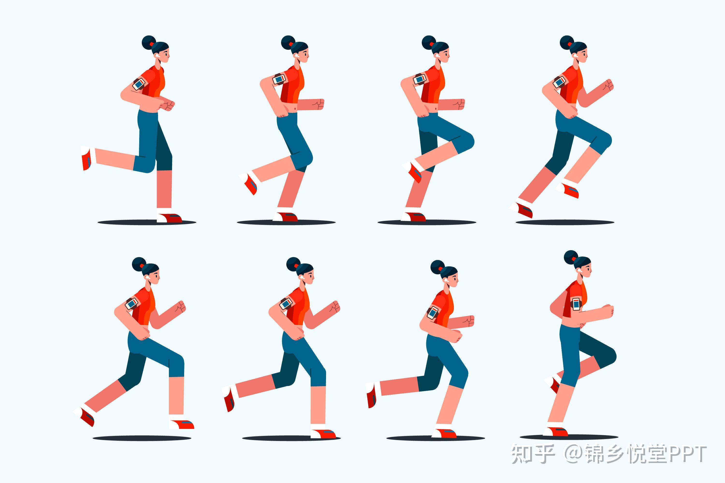 人物跑步动画分解图图片