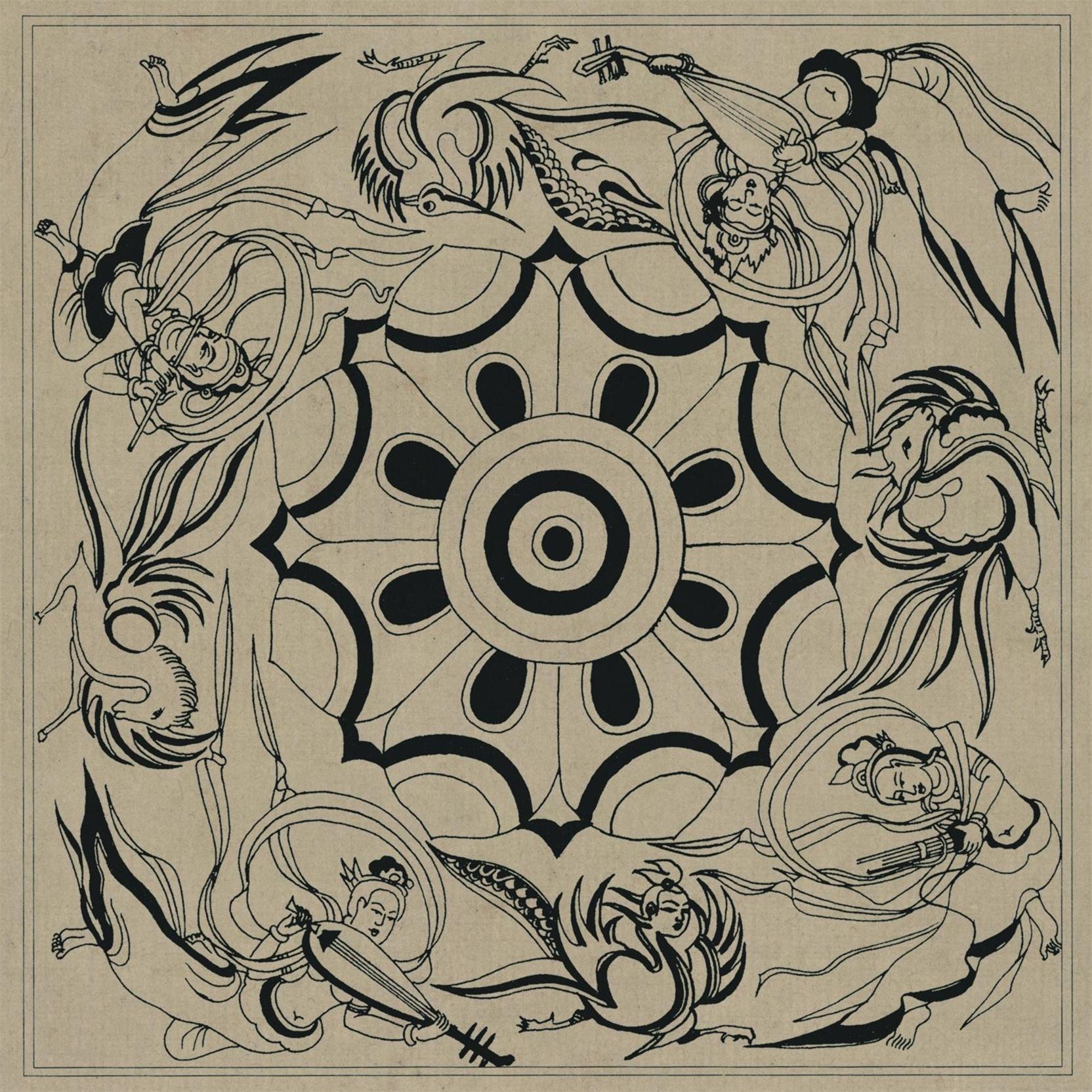 神游千年大美敦煌隋401窟壁画东王公西王母出行飞天异禽藻井高清大图