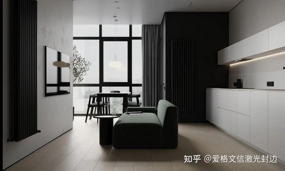 黑白灰+绿色,宁静的空间美学! - 知乎