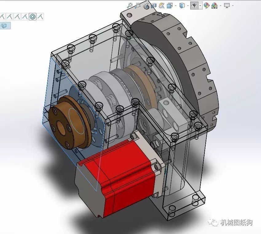 工程機械數控車床刀架旋轉器換刀器3d圖紙solidworks設計附igs