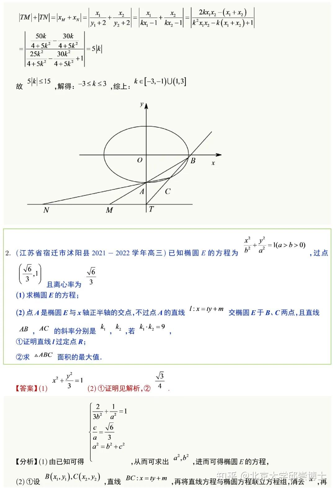 高中数学,圆锥曲线压轴大题五个方程框架10种题型总结!