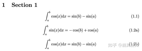 [LaTeX学习] [7] 公式编号形式：主编号+子编号 - 知乎