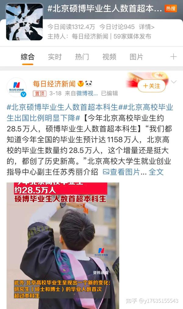 如何看待北京硕博毕业生首超本科? - 知乎