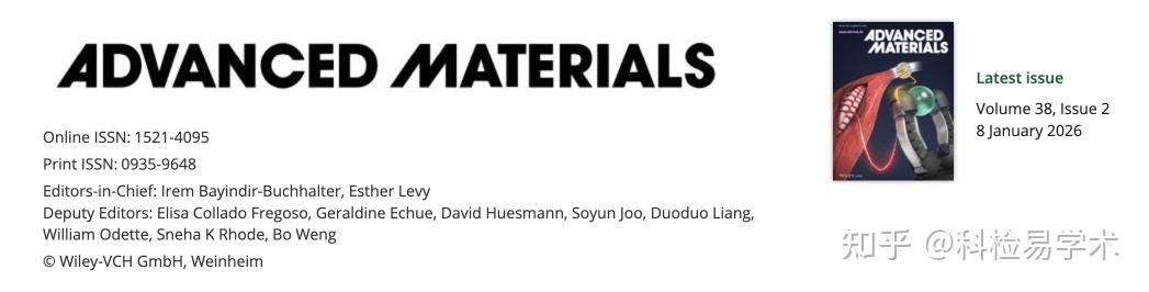 审稿快 + 声望高!《ADVANCED MATERIALS》投稿通关秘籍,这样投命中率翻倍 - 知乎