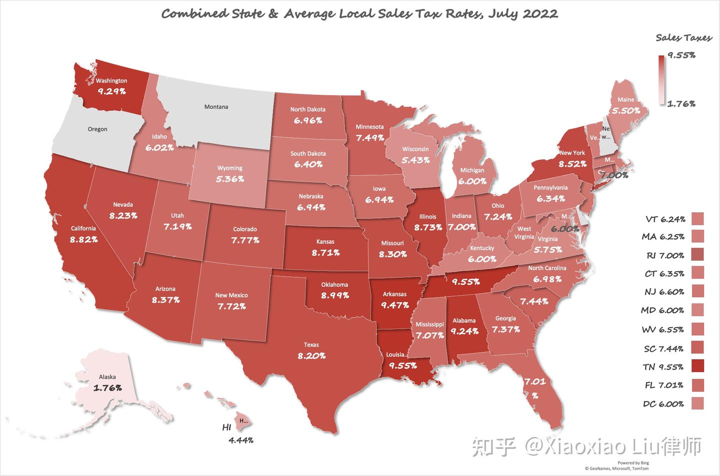 2022美国50州销售税最全整理- 知乎