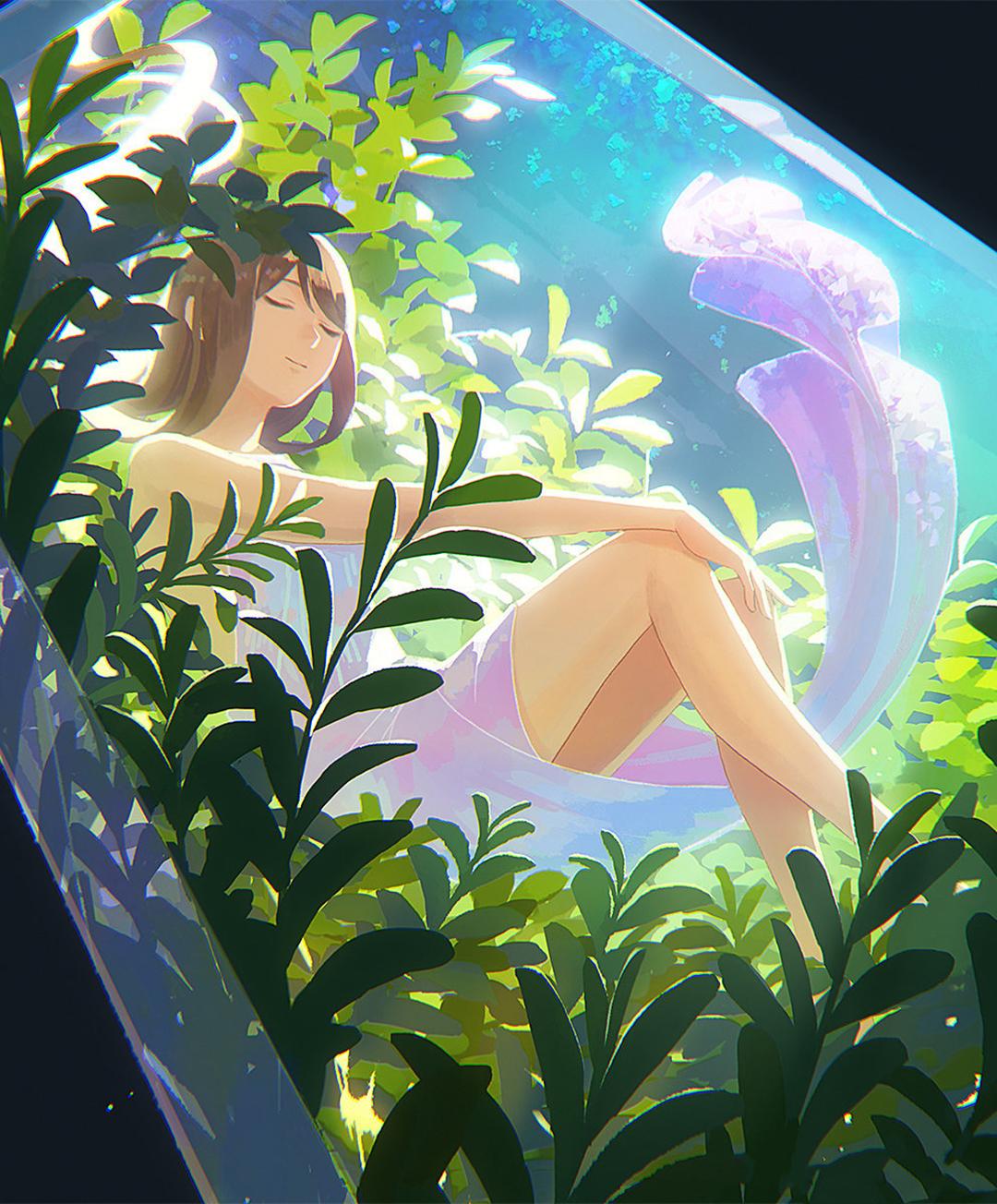 清新脱俗的个性女生插画,就像是童话世界里的照片,清新靓丽 - 知乎