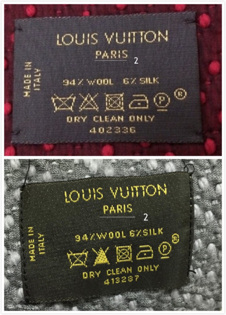 在日本中古店买了条LV围巾,水洗标是这个样子