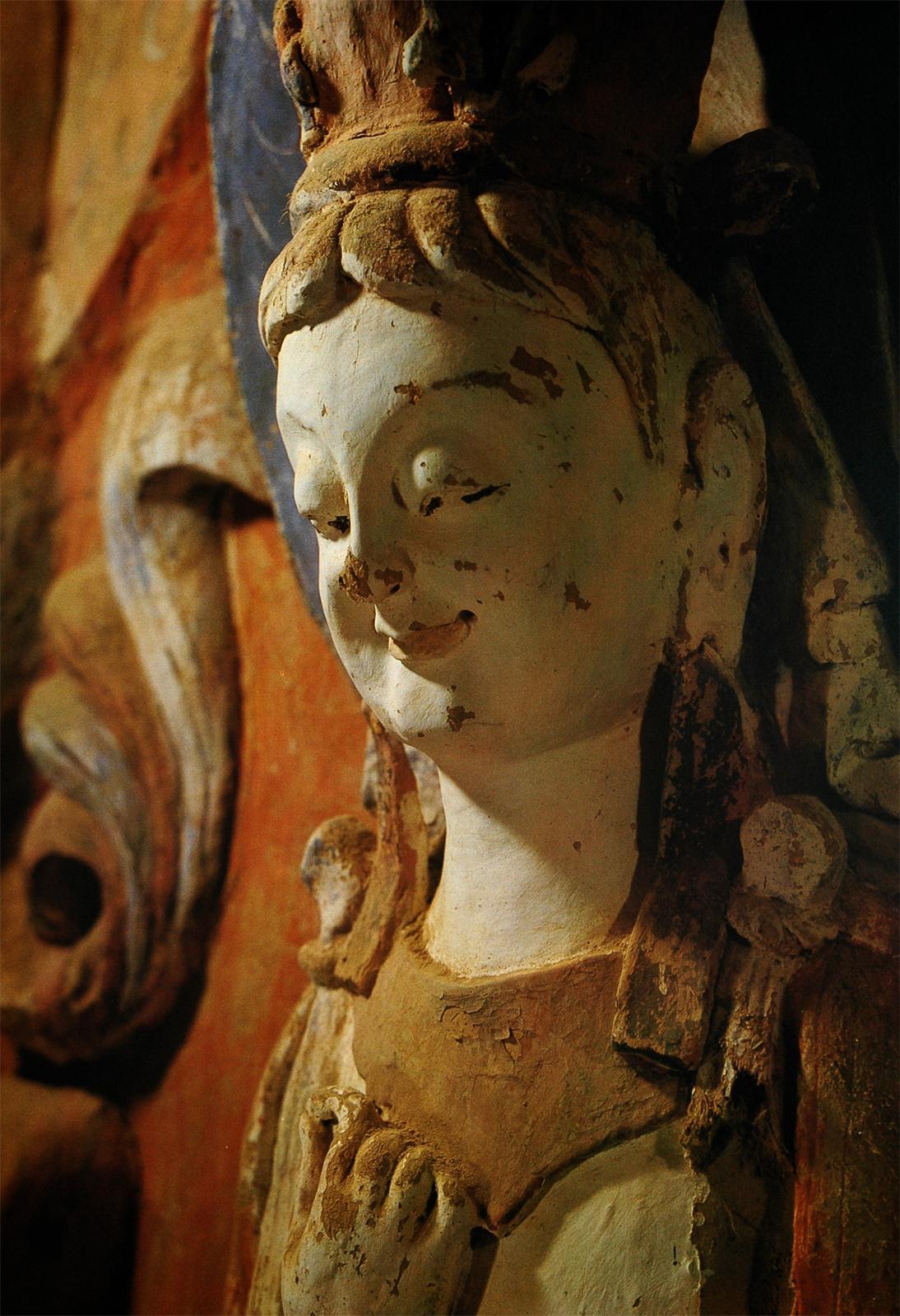 神游千年大美敦煌北周290窟1上中心柱佛龛彩塑高清大图