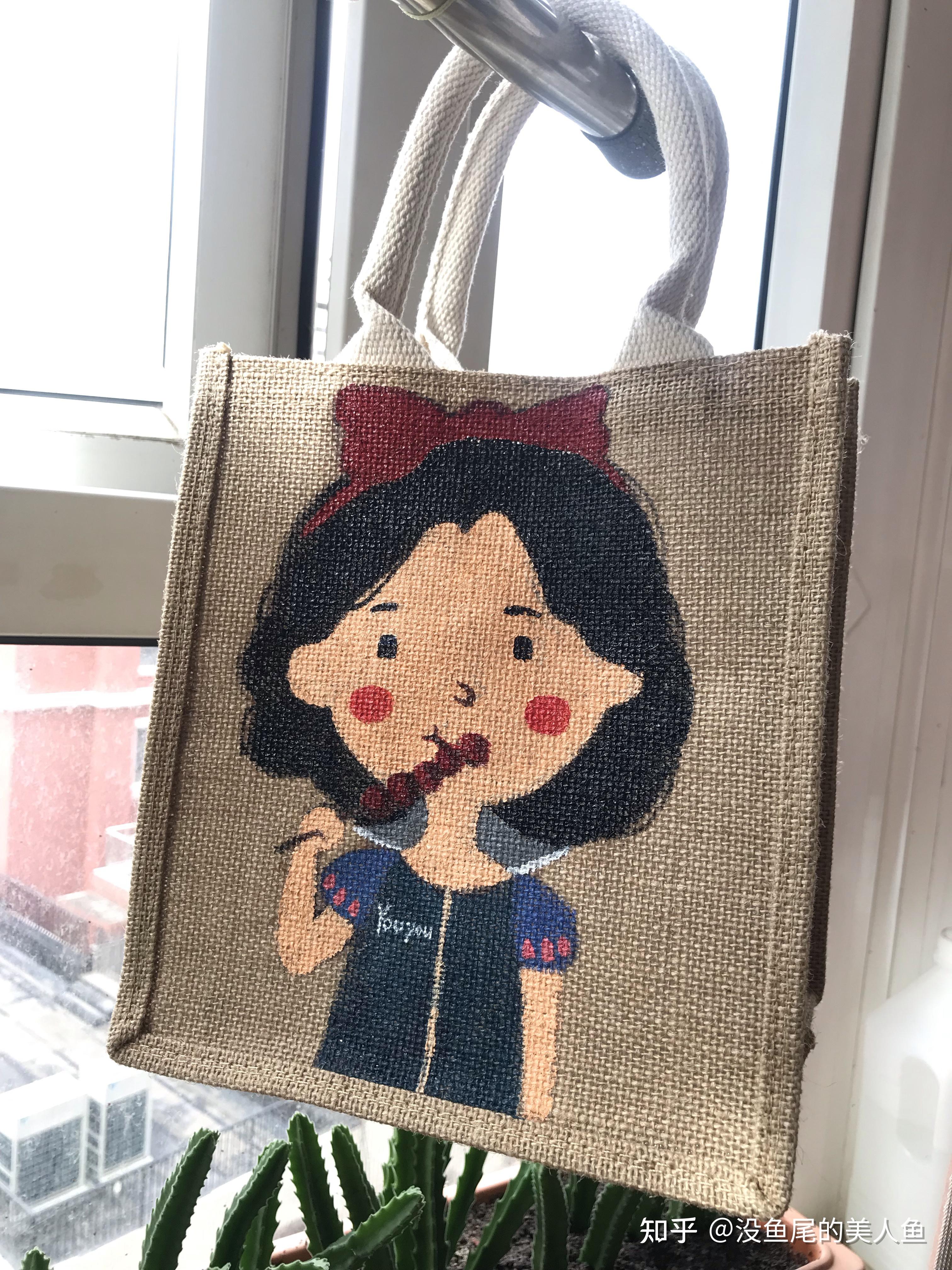 diy手绘麻布包有人喜欢吗? - 知乎