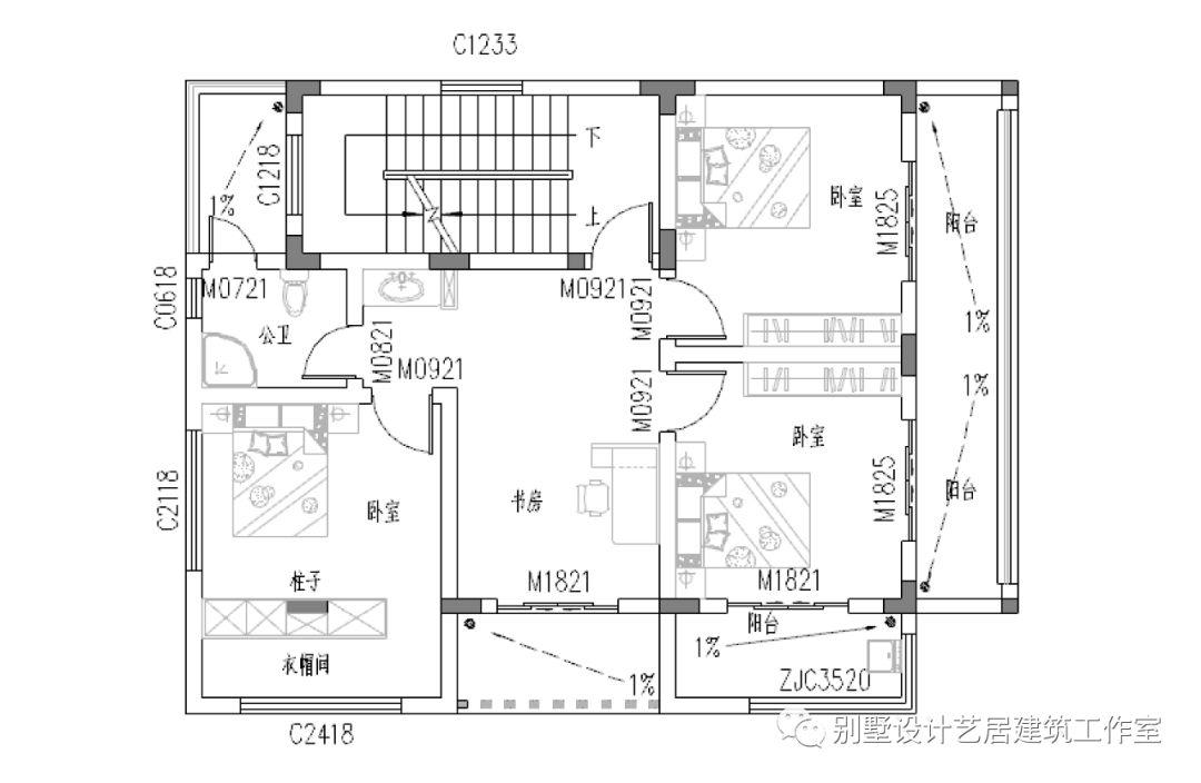 三面飘房屋设计图图片