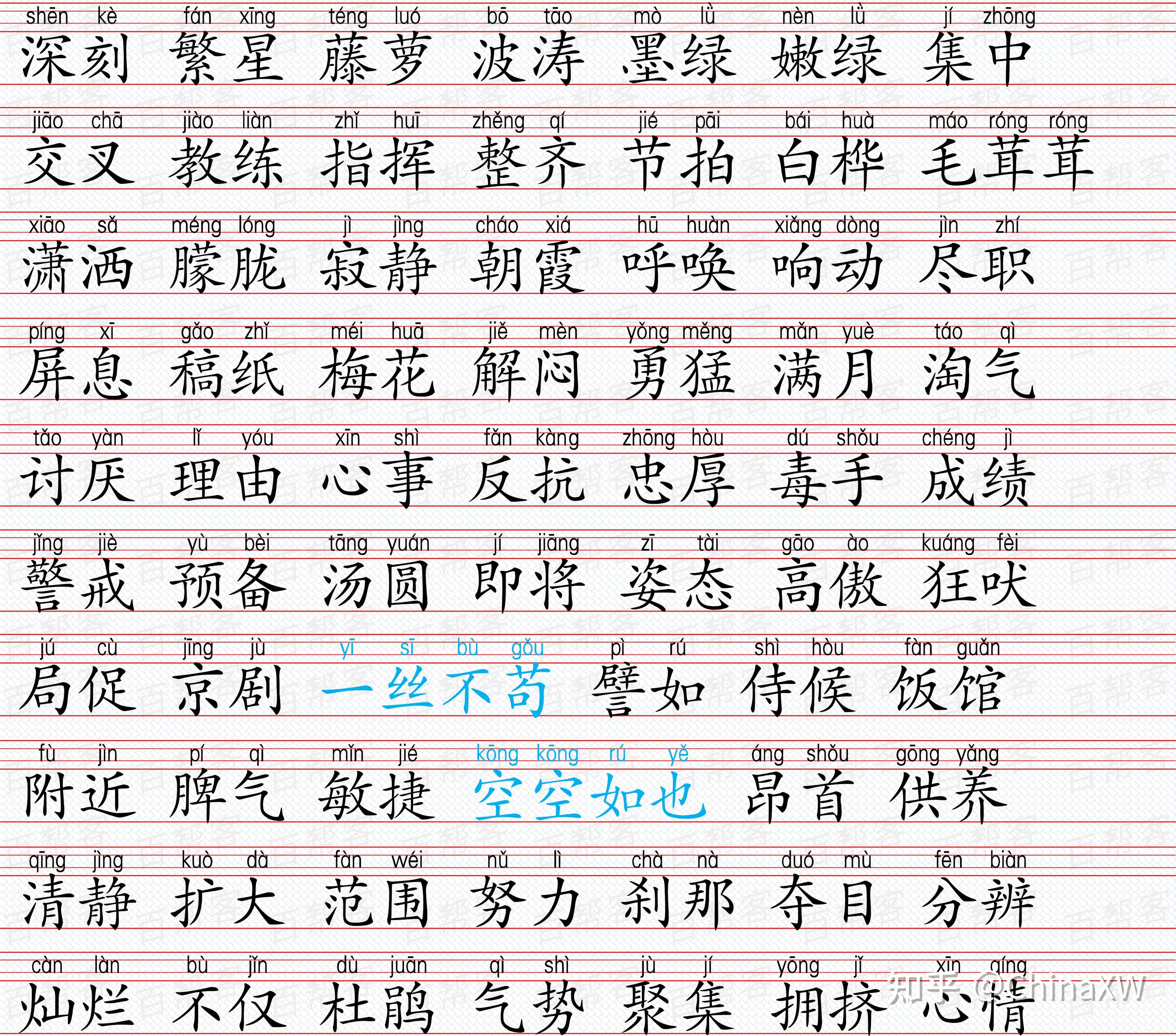 小学词语合集,全网最全,没有之一!-小学所有词语积累大全