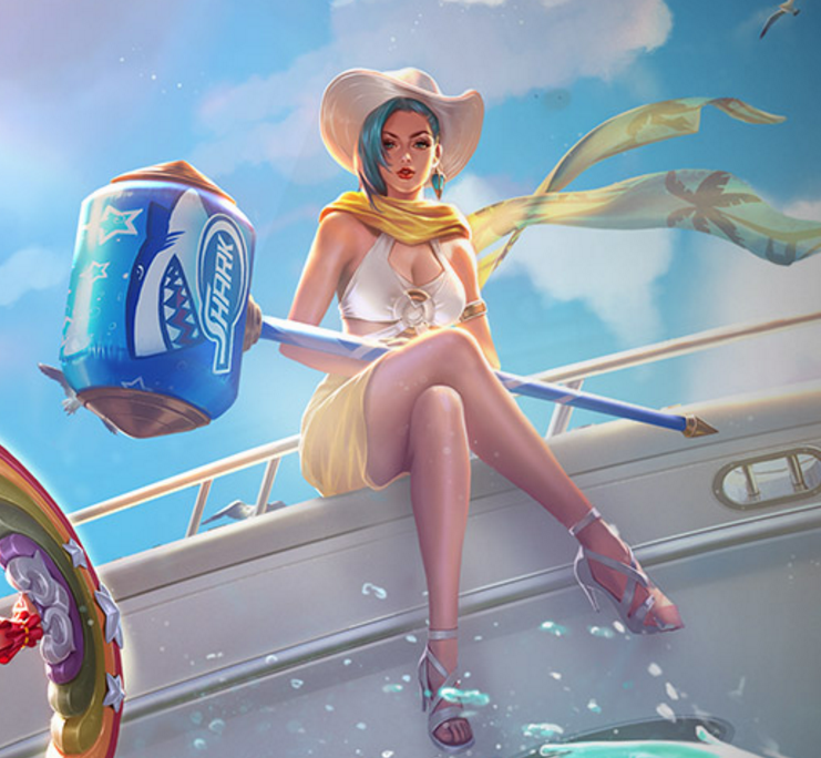 王者荣耀快看钟无艳的夏日新皮肤穿上后是个大长腿