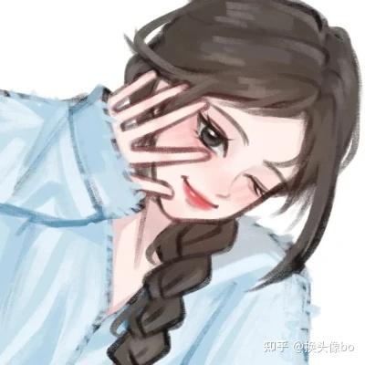 温柔女生头像手绘图片