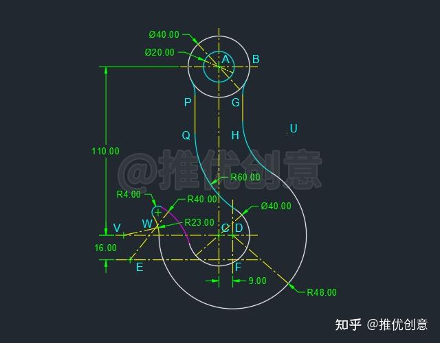 機械製圖畫吊鉤跪求大神指點