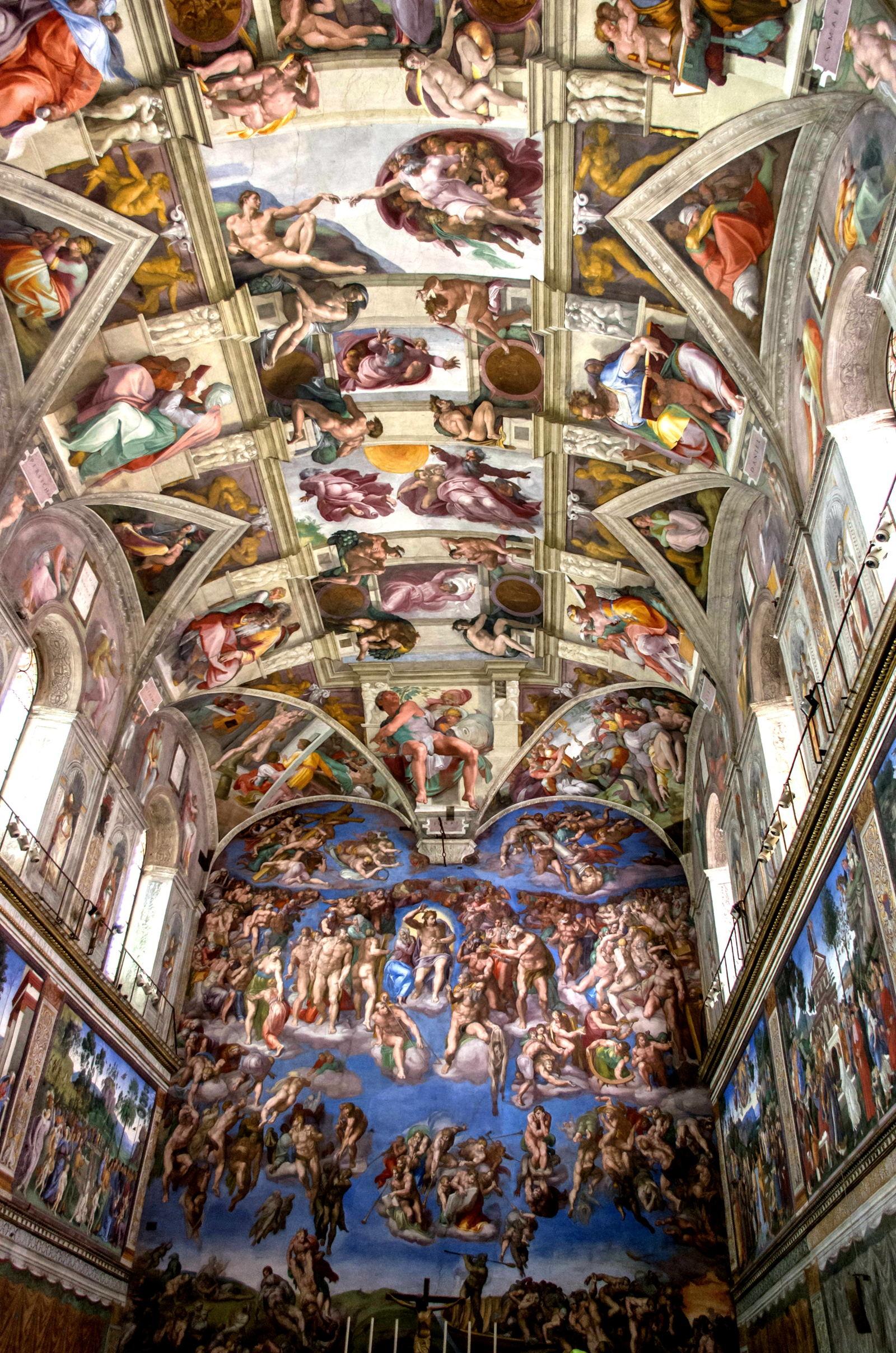 梵蒂冈博物馆10西斯廷礼拜堂天顶壁画创世纪九幅主画米开朗琪罗巨作