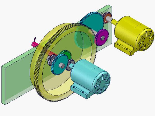 导杆-行星齿轮组合