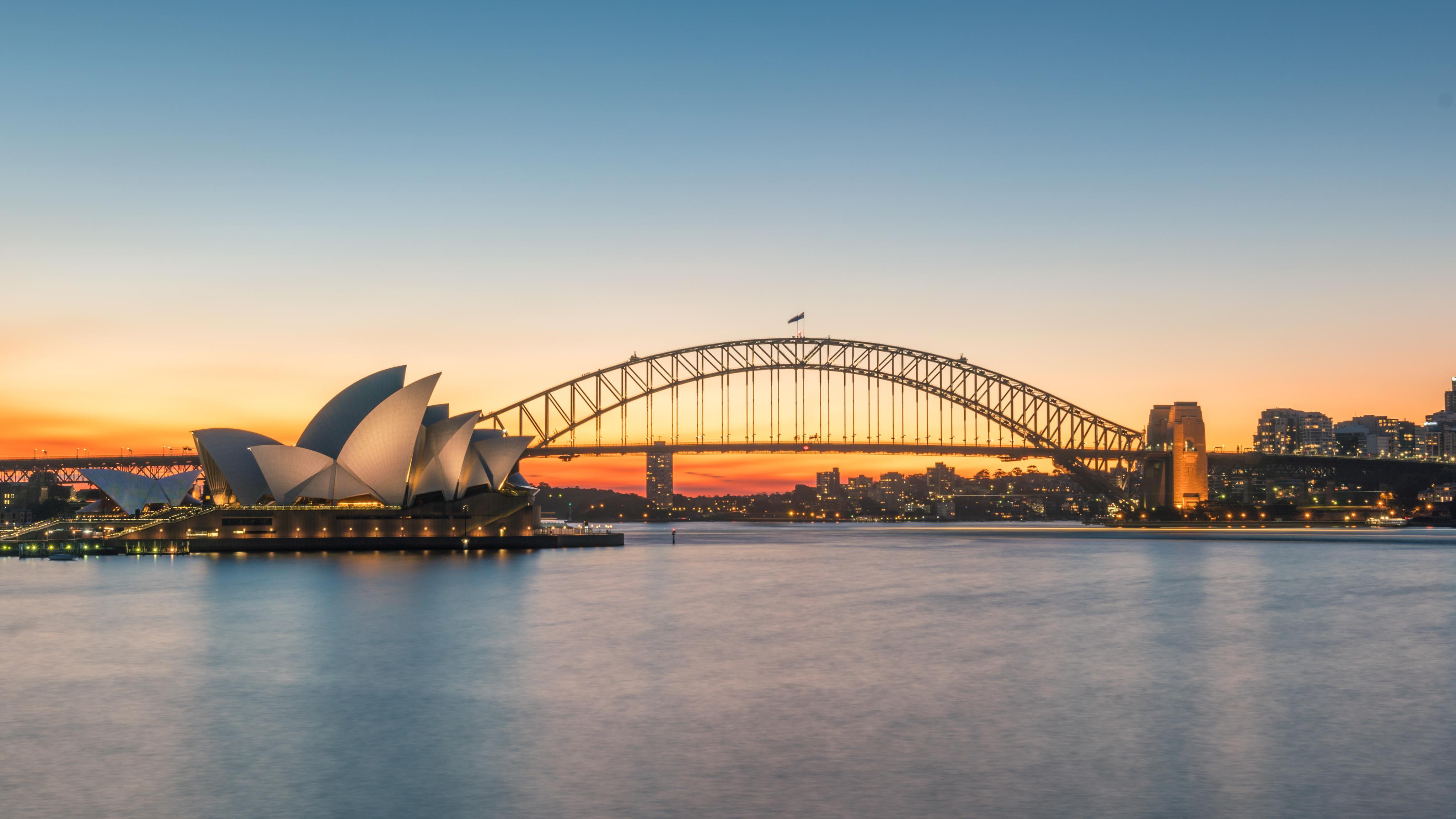 海港大桥和悉尼歌剧院 sydney harbor bridge & opera house
