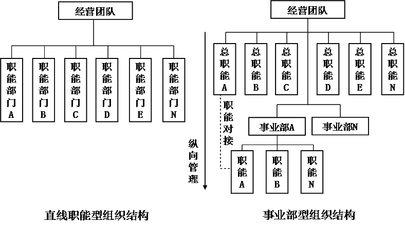 矩阵式管理组织架构图图片