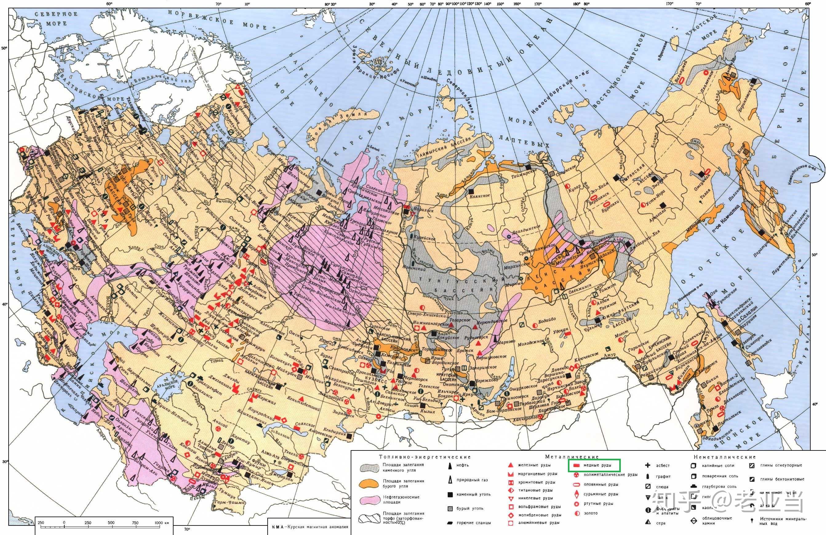 俄罗斯四大矿产区地图图片