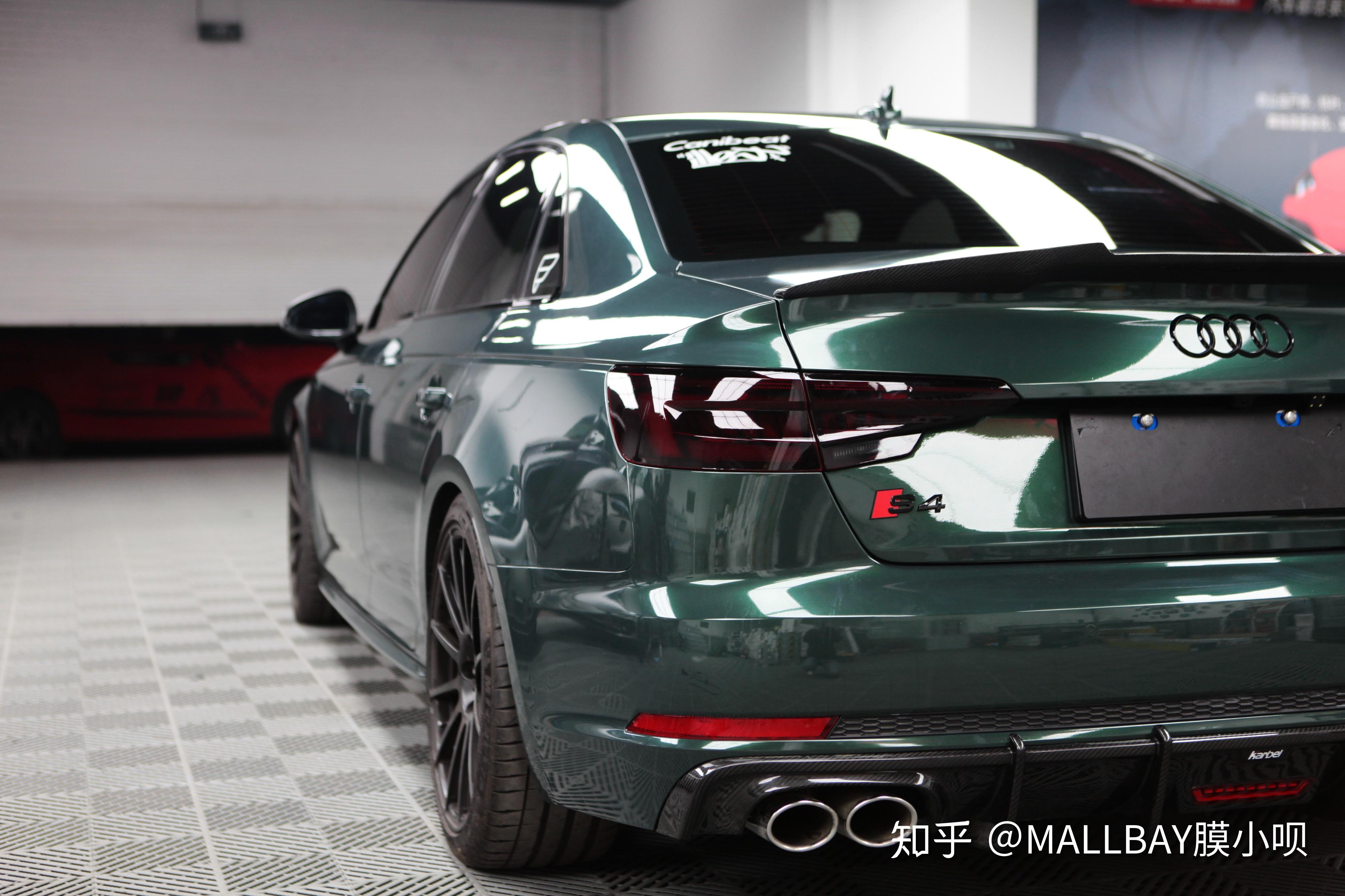 奥迪s4改色哥特兰绿活力中带着一种宁静与安详