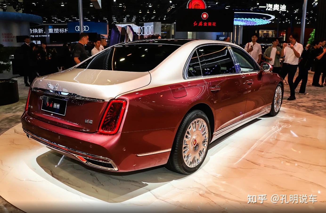 外立标，内金葵花标，红旗国雅140万起，双拼色，气质确实豪华- 知乎