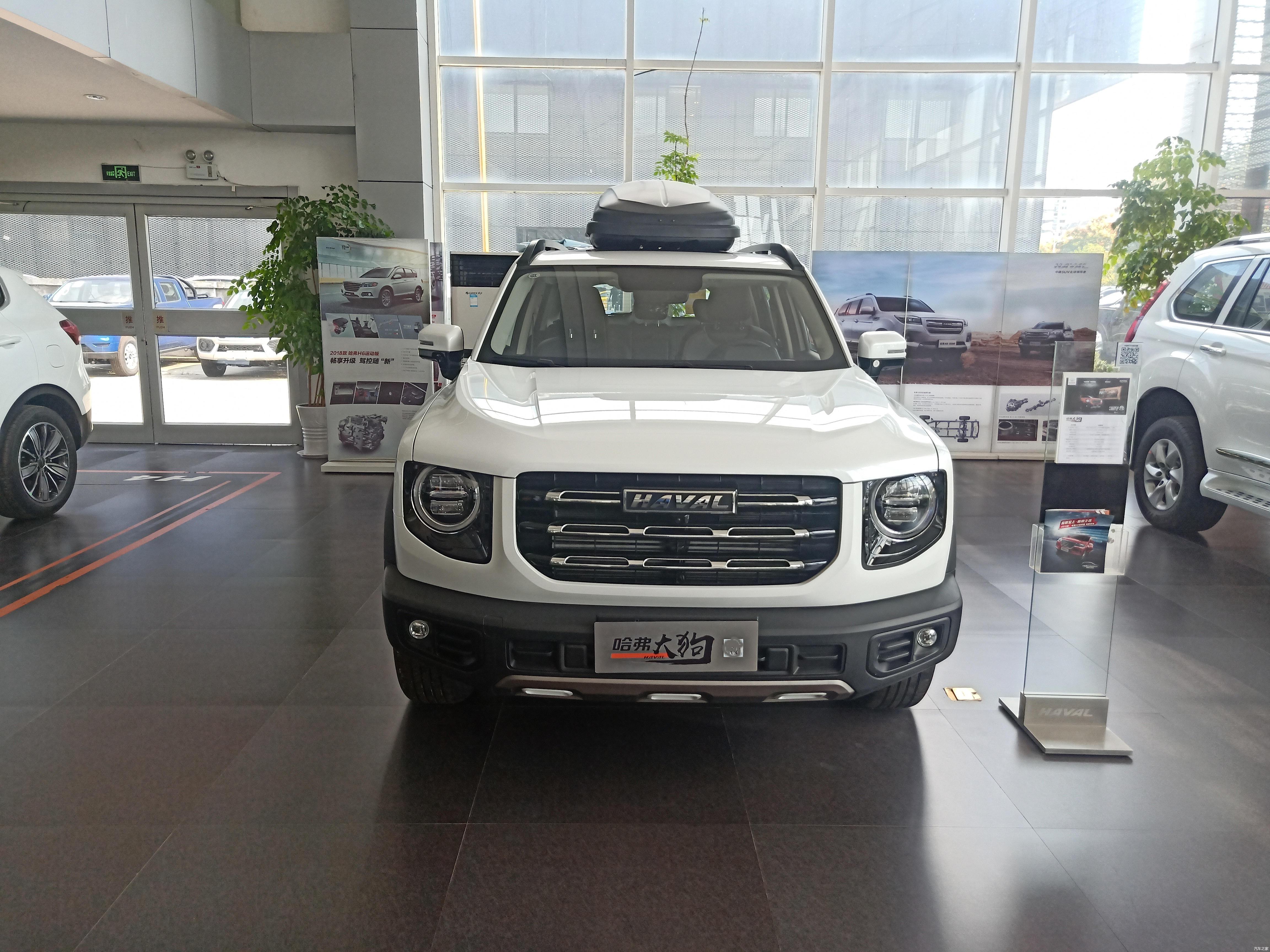 哈弗大狗到店实拍白色版很硬派15t爆发169马力配上坡辅助