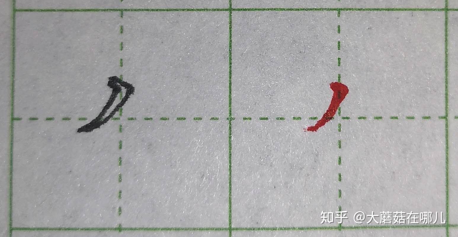 硬笔笔画练习之撇画 - 知乎