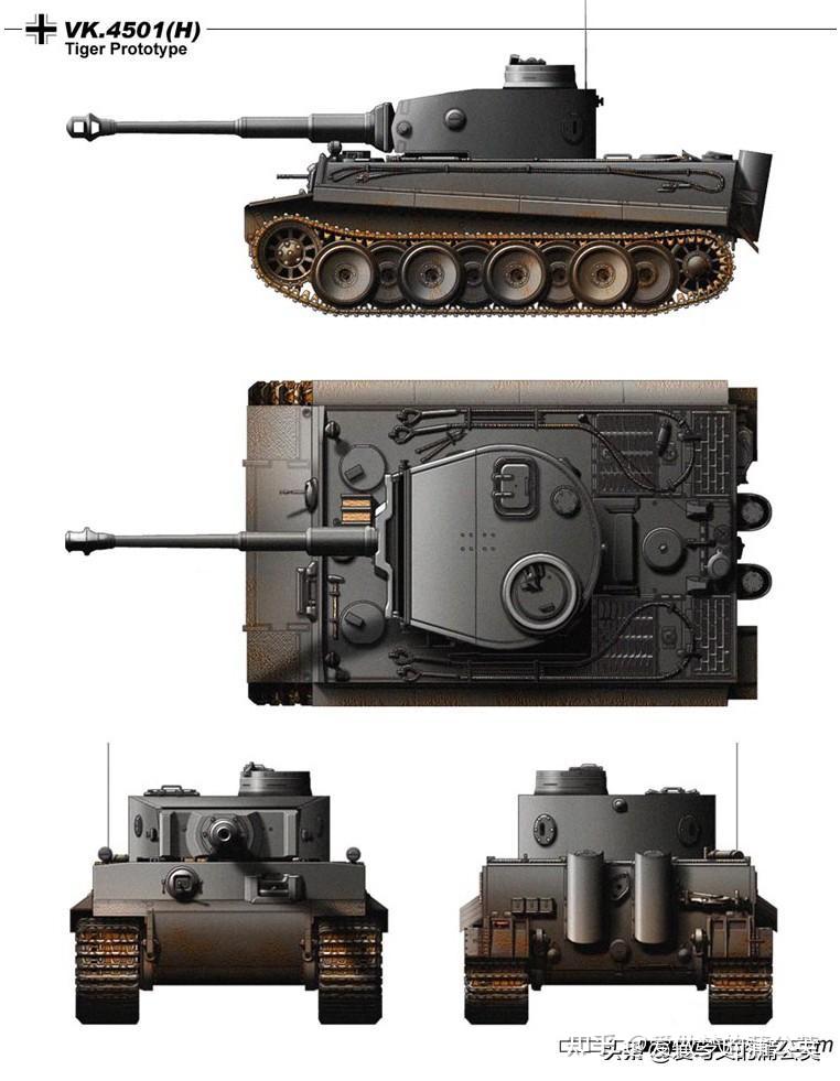 h代表亨舍尔公司,man代表man公司)pzkpfw vi(虎式坦克)系