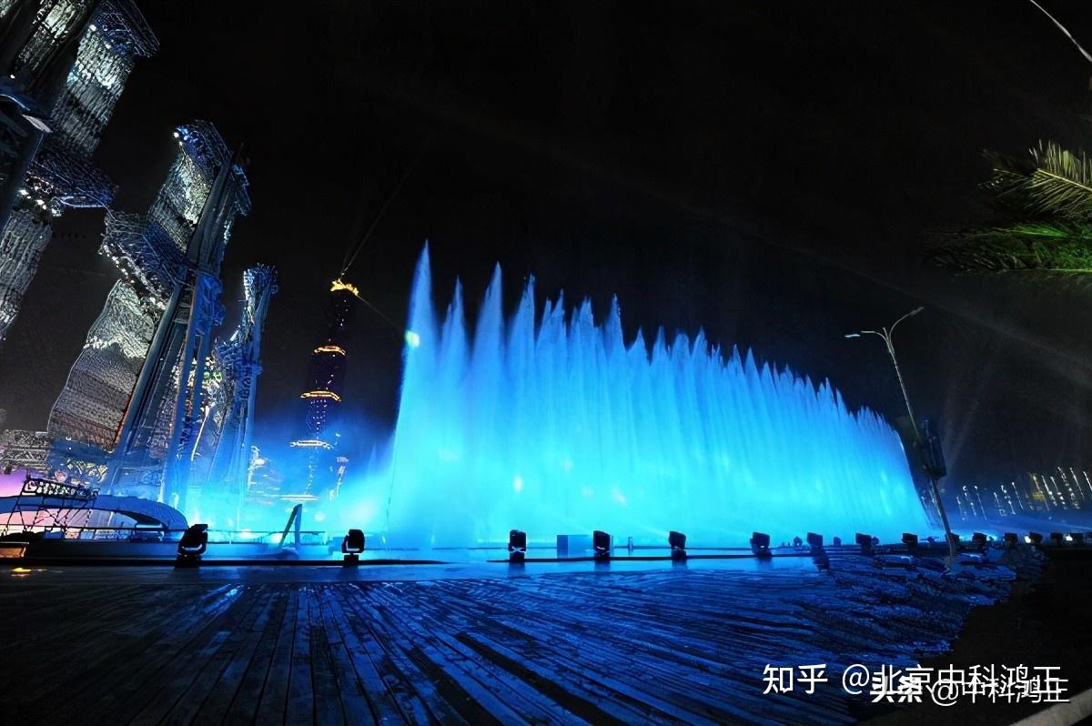 广州海心沙岛上梦幻迷离的大型音乐灯光喷泉 - 知乎