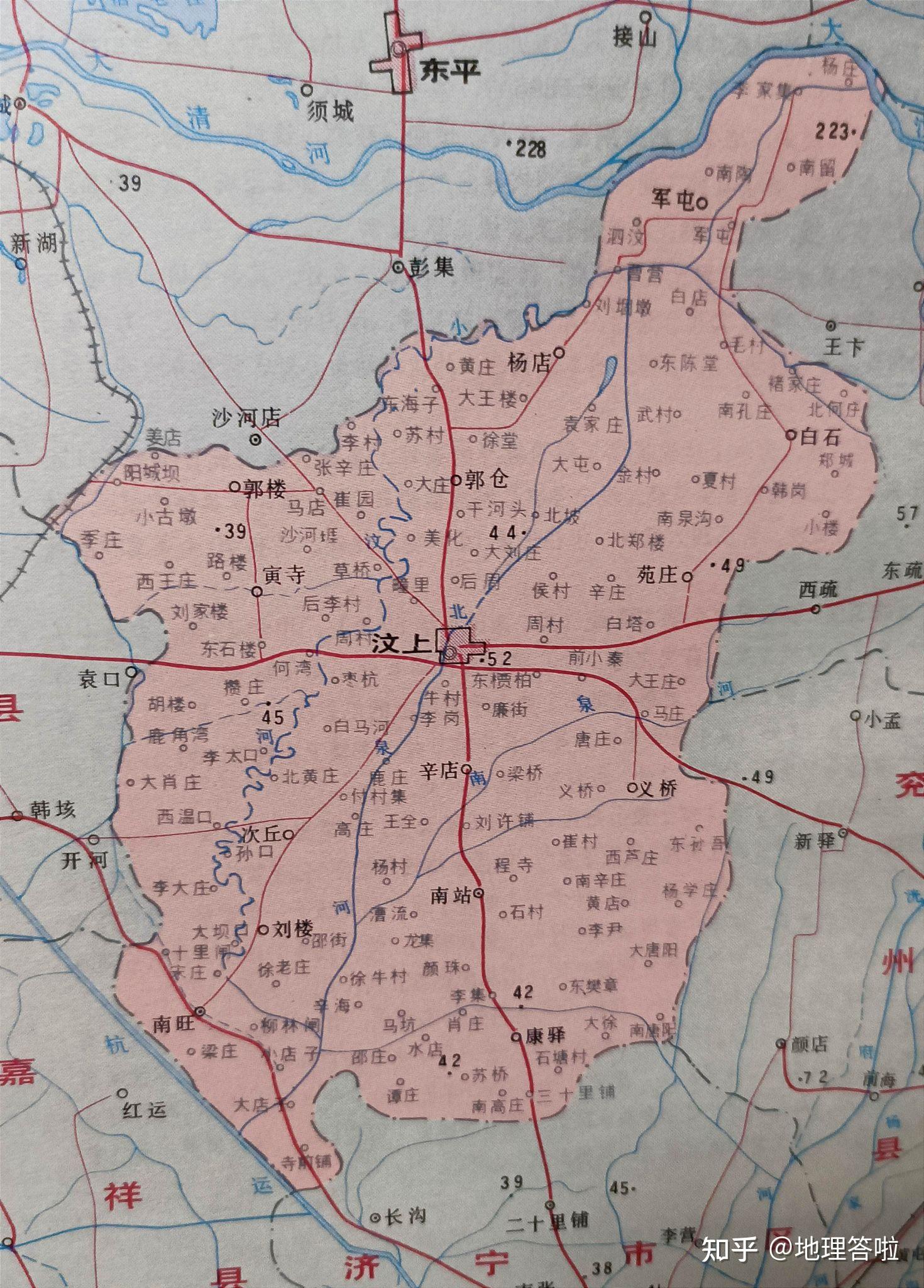 汶上县乡镇地图图片
