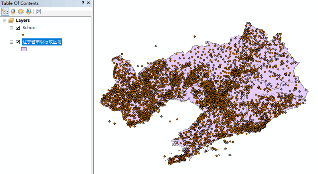 arcgis教程73专题图制作之教育与文化地图2辽宁省学校分布