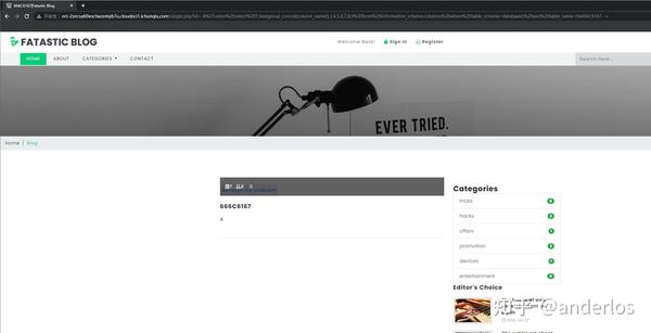 春秋云境之CVE-2022-28512(Fantastic Blog (CMS) SQL注入) - 知乎