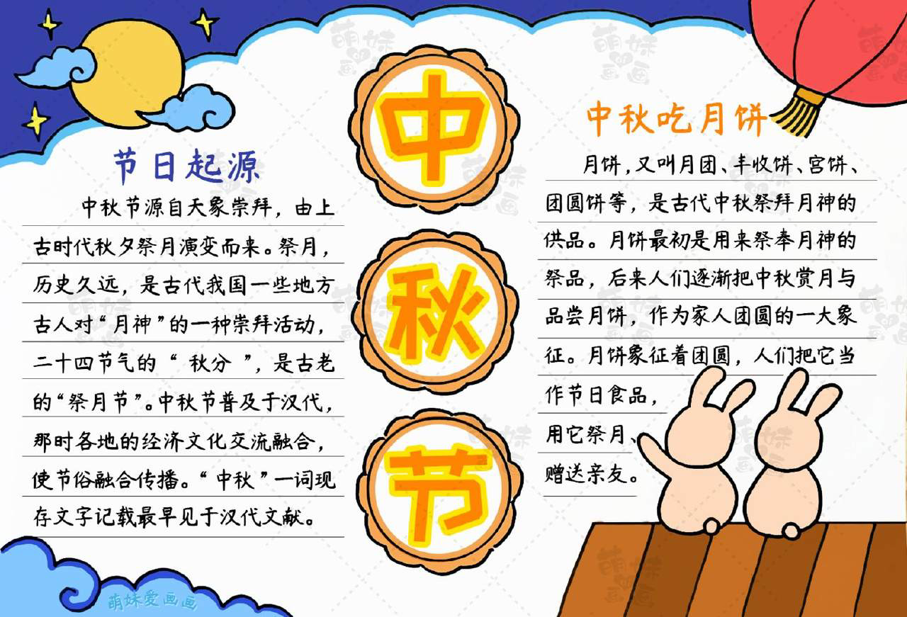 这是别人做中秋节的手抄报