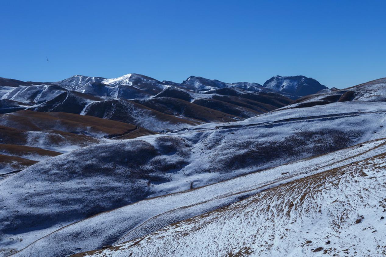 冬季的草山可能失去了夏季的绿油油的草色,却增添