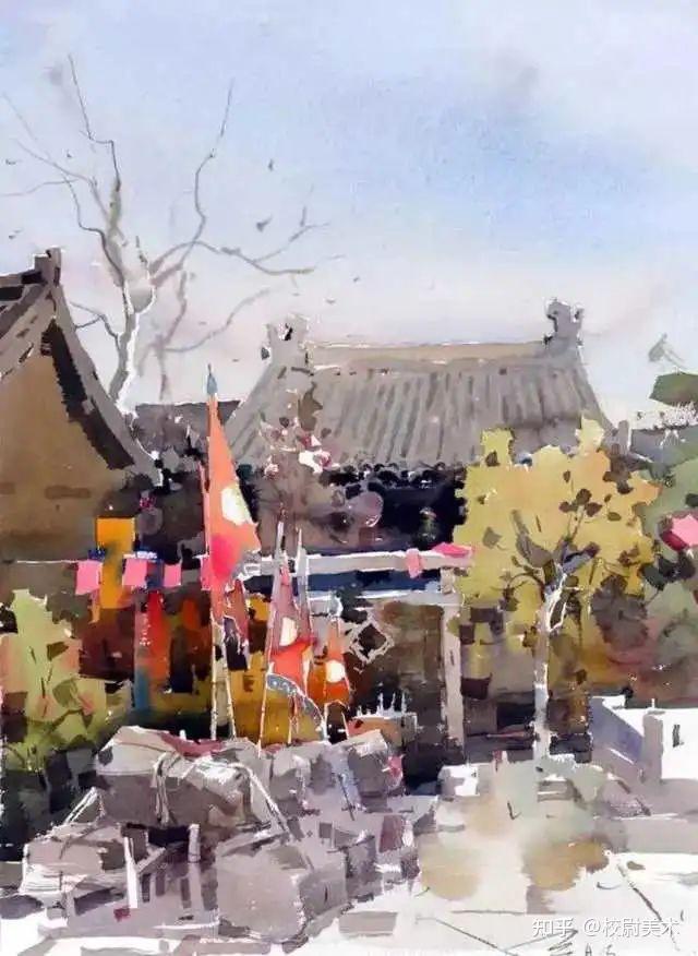 校尉美术分享 | 一组写实水彩画,风格鲜明,用笔果敢 - 知乎