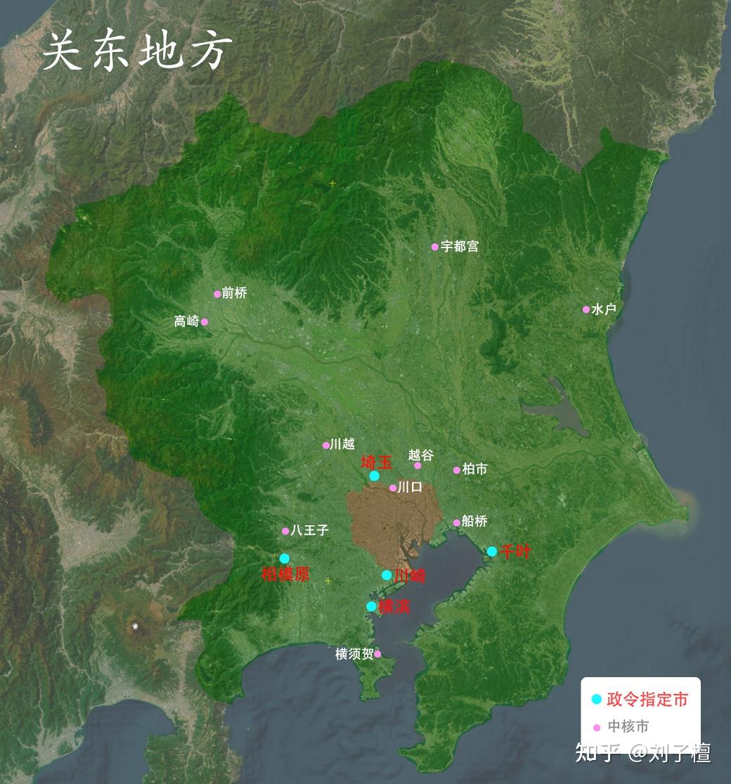 日本8个地区的主要城市分布图 - 知乎