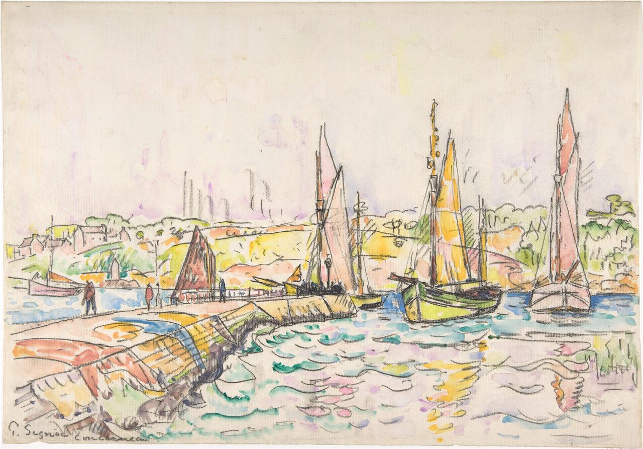 保罗·西涅克(Paul Signac, 1863-1935), 法国新印象派(Neo-impressionism)点彩派 ...