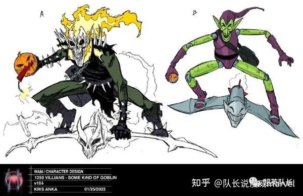 《蜘蛛侠:纵横宇宙》概念设计图:大量绿魔、42宇宙亚伦 - 知乎