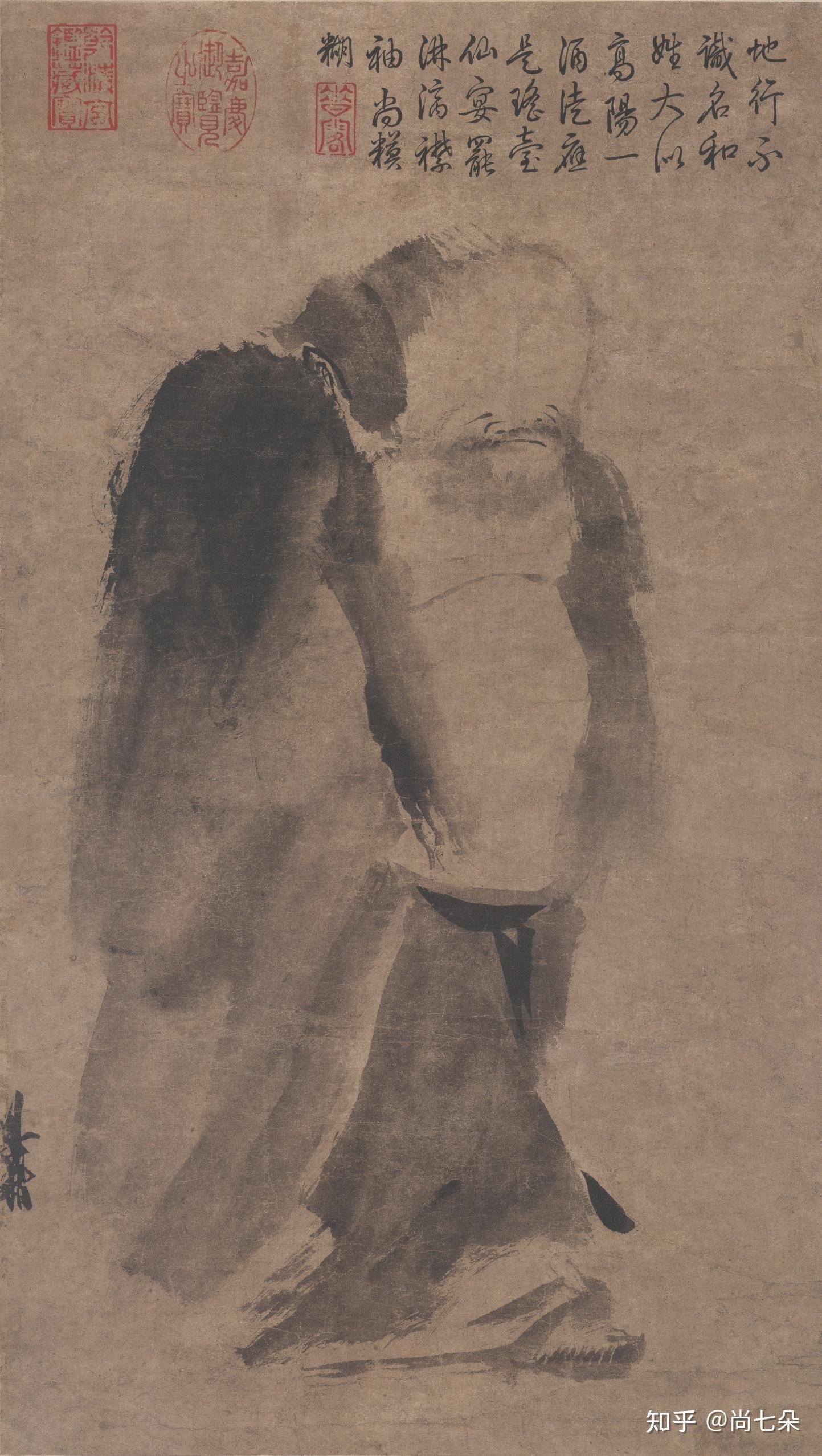 南宋梁楷泼墨国画美术资料绘画素材图片保存 - 知乎